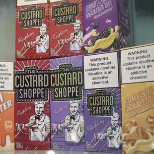 The Custard Shoppe E-Liquid in a variety of delicious flavors.