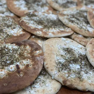 Zaatar and cheese manakeesh