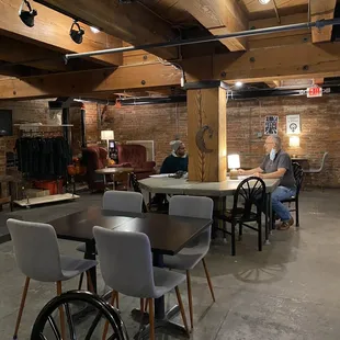 a man sitting at a table