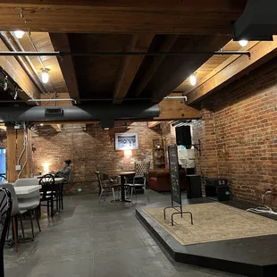 the interior of a cafe