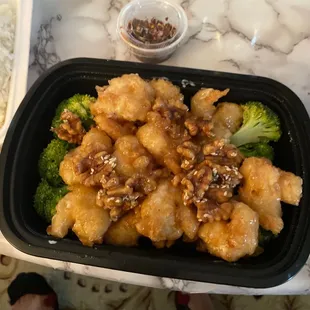 a meal in a plastic container