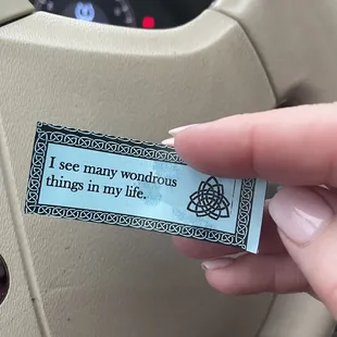 Love these affirmations they give you when you leave the store