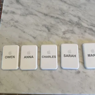 Magnetic iPhone battery packs with personalized engraving from Crescent Stamp and Engraving