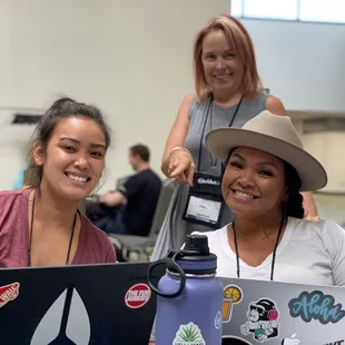 The ladies of Crescent working the trade shows.