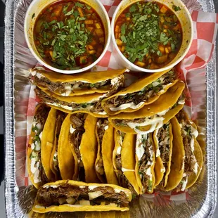 Birria Tacos,consomé (beef tacos )