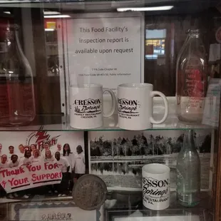 Display case inside door