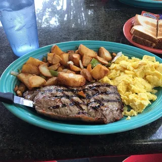 Chicken Fried Steak and Egg Breakfast