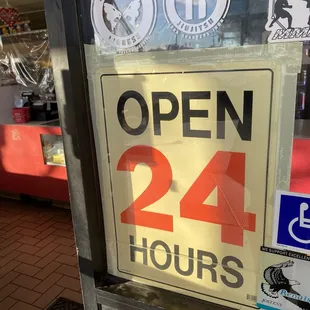 open 24 hours sign in window