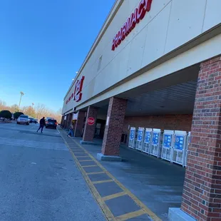 the entrance to the store