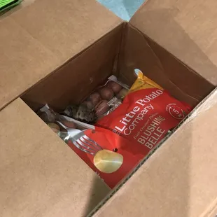 the inside of a cardboard box