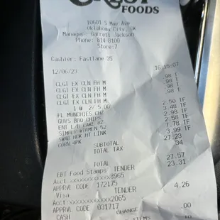 Receipt as proof