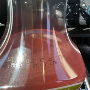 Juice showing date expiring.