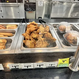 a variety of fried food items