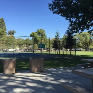 Tennis courts &amp; lots of open fields to play soccer or run