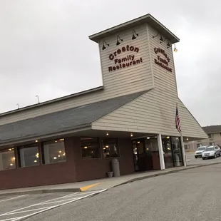 the front of the restaurant