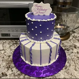 Lemon &amp; Strawberry Birthday Cake