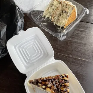 Italian Creme and Turtle Cheesecake slice