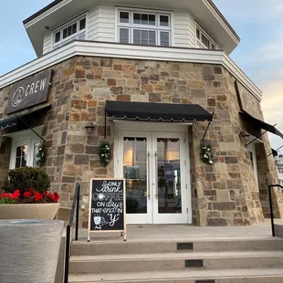 the front of the building