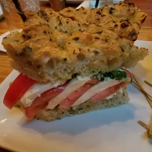 Tomato mozzarella sandwich (accidentally checked into the wrong restaurant whoops)
