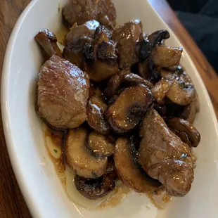 Teriyaki beef tips w/mushrooms
