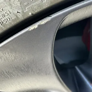 Damaged wheel