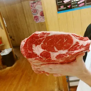 Prime ribeye sliced to any thickness you desire.