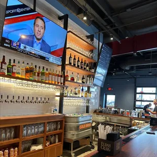 a television screen showing a news program