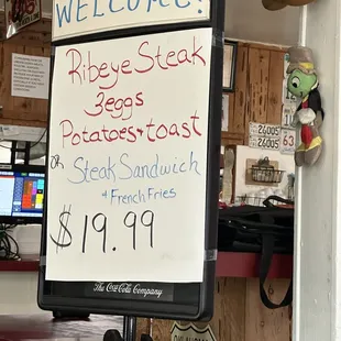 Cricket: menu