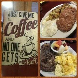 RIB EYE STEAK AND EGGS