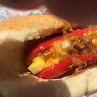 Close up of the hot dog!