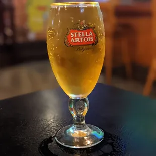 a glass of beer