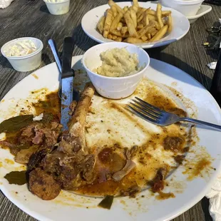 Well, it was a lamb shank, but I had to eat it before deciding to take a picture, but it was delicious.