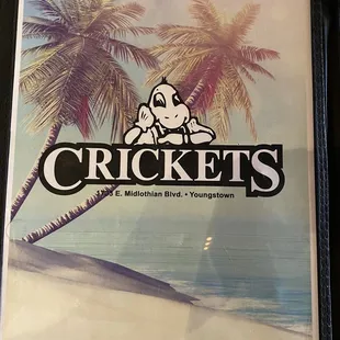 Front of Crickets menu