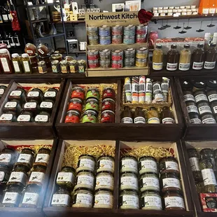 a display of spices and condiments