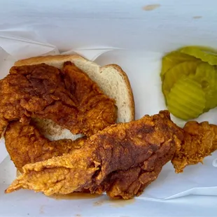 3 Tenders burrrrn baby burn but really not much burn. Really good chicken though