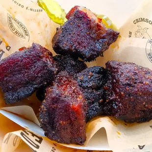 The star of the menu, the pork belly burnt ends are delicious!