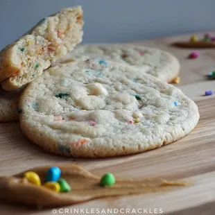 Cookie Butter Birthday Cake with white chocolate chunks