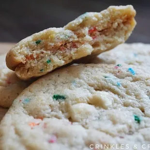 Cookie Butter Birthday Cake with white chocolate chunks