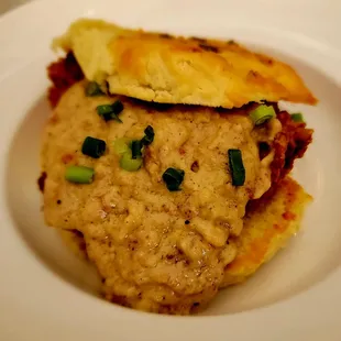 Amazing Chicken &amp; Biscuit with their incredible gravy!