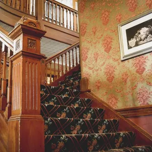 Main staircase.  Convenient shuttle access to downtown casinos and dining.