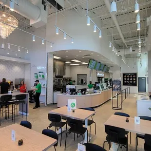 the interior of a restaurant