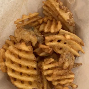 a basket of french fries