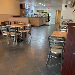 the inside of a restaurant