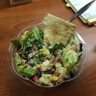 Santa Fe Salad with a side of pita