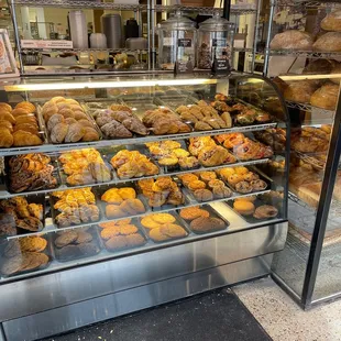 a display of baked goods