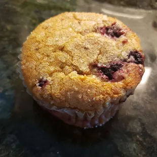Vegan raspberry muffin