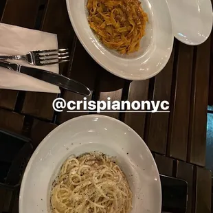 Fettuccine Bolognese Cacio e Pepe