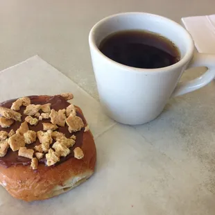 S'mores doughnut and coffee! Amazing!!
