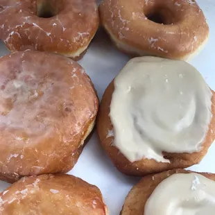 six glazed donuts