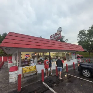 Outside